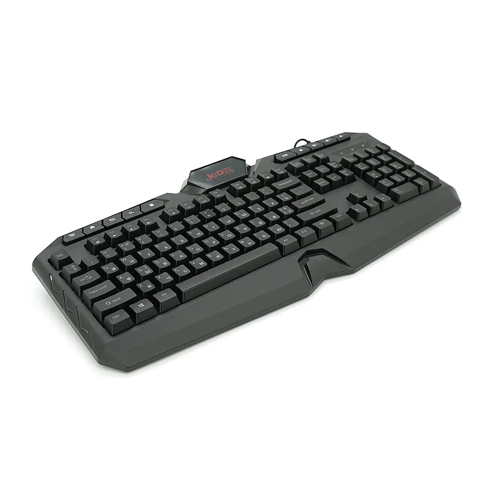 Клавиатура с подсветкой USB Jedel K504, длина кабеля 170 см, (Eng/Укр/Рус), (483х188х35 мм) Black, 104к, Q20 - фото 3