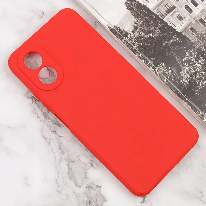 Силиконовый чехол Candy Full Camera для Oppo A38 / A18 Красный / Red - фото 2