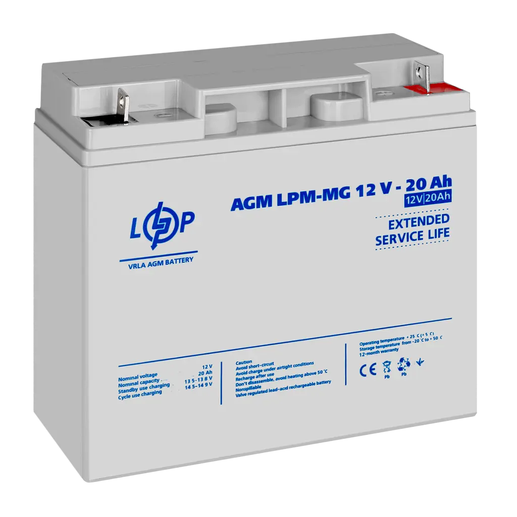 Акумулятор мультигелевий LPM-MG 12V - 20 Ah - фото 4