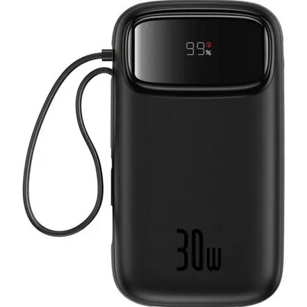 Зовнішній акумулятор power bank Baseus QPow2 20000 mAh 30w (P10055009113-00) чорний - фото 2