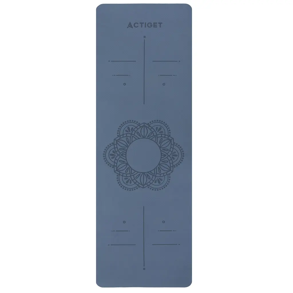 Килимок спортивний Actiget TPE 183 x 61 x 0.6 см для йоги та фітнесу ACT0021 Blue/Sky Blue - фото 6