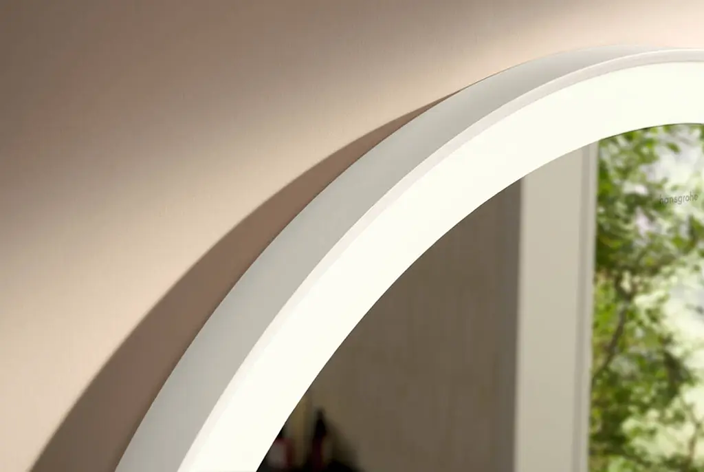 Дзеркало Hansgrohe Xarita Lite S 700 з круговим LED світильником matt white 54966700 - фото 4