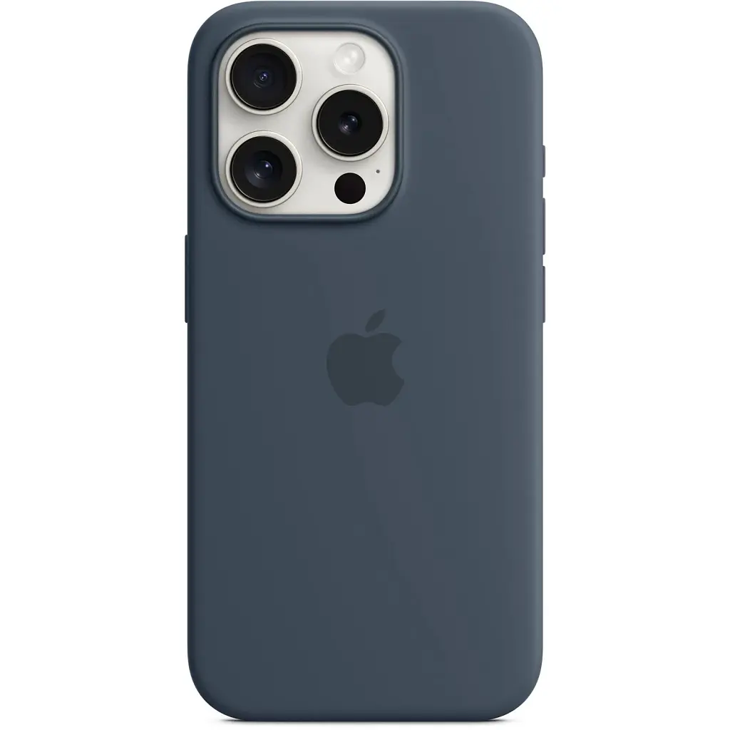 Чохол-накладка Apple Silicone Case with MagSafe для Apple iPhone 15 Pro Storm Blue (MT1D3) - фото 3