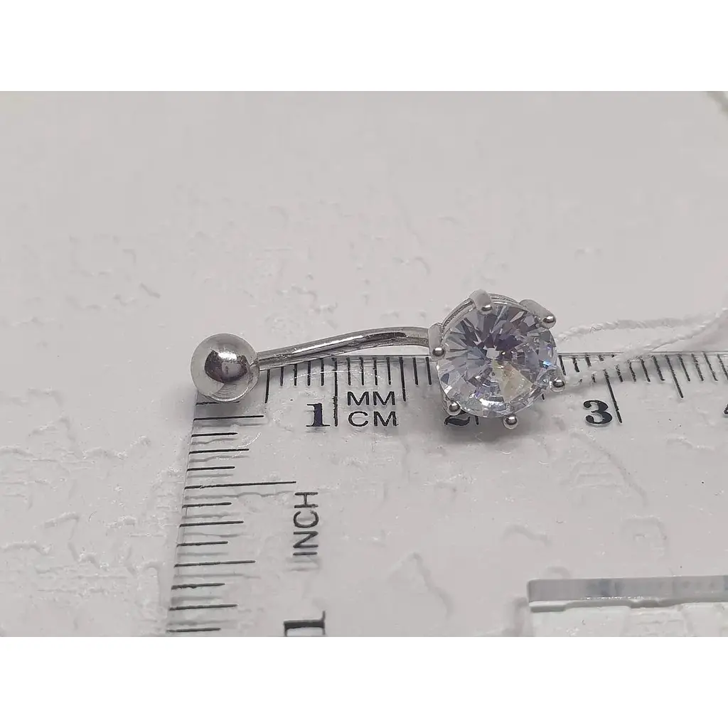 Серебряная серьга для пирсинга пупка Silvex 925. ПР2Ф/027 - фото 3