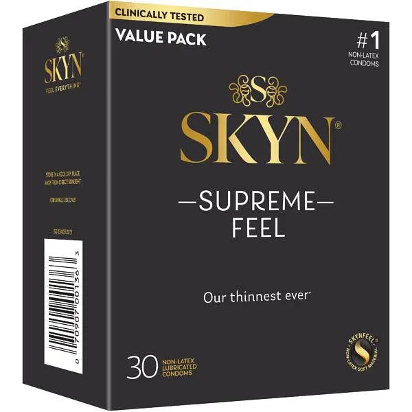 Презервативи SKYN Supreme Feel 30 шт – ультратонкі, без латексу, з максимальним зволоженням - фото 3