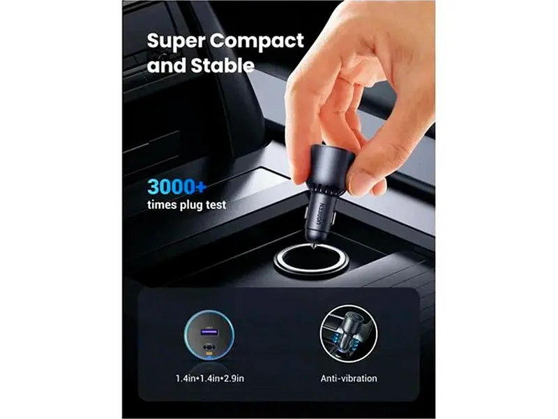 Автомобільний зарядний пристрій UGREEN EC701 63 W Gray (35023) - фото 7