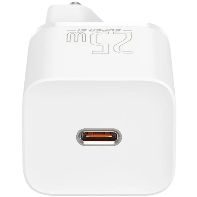 Сетевое зарядное устройство Baseus Super Si Quick Charger USB-C 25W EU White - фото 4