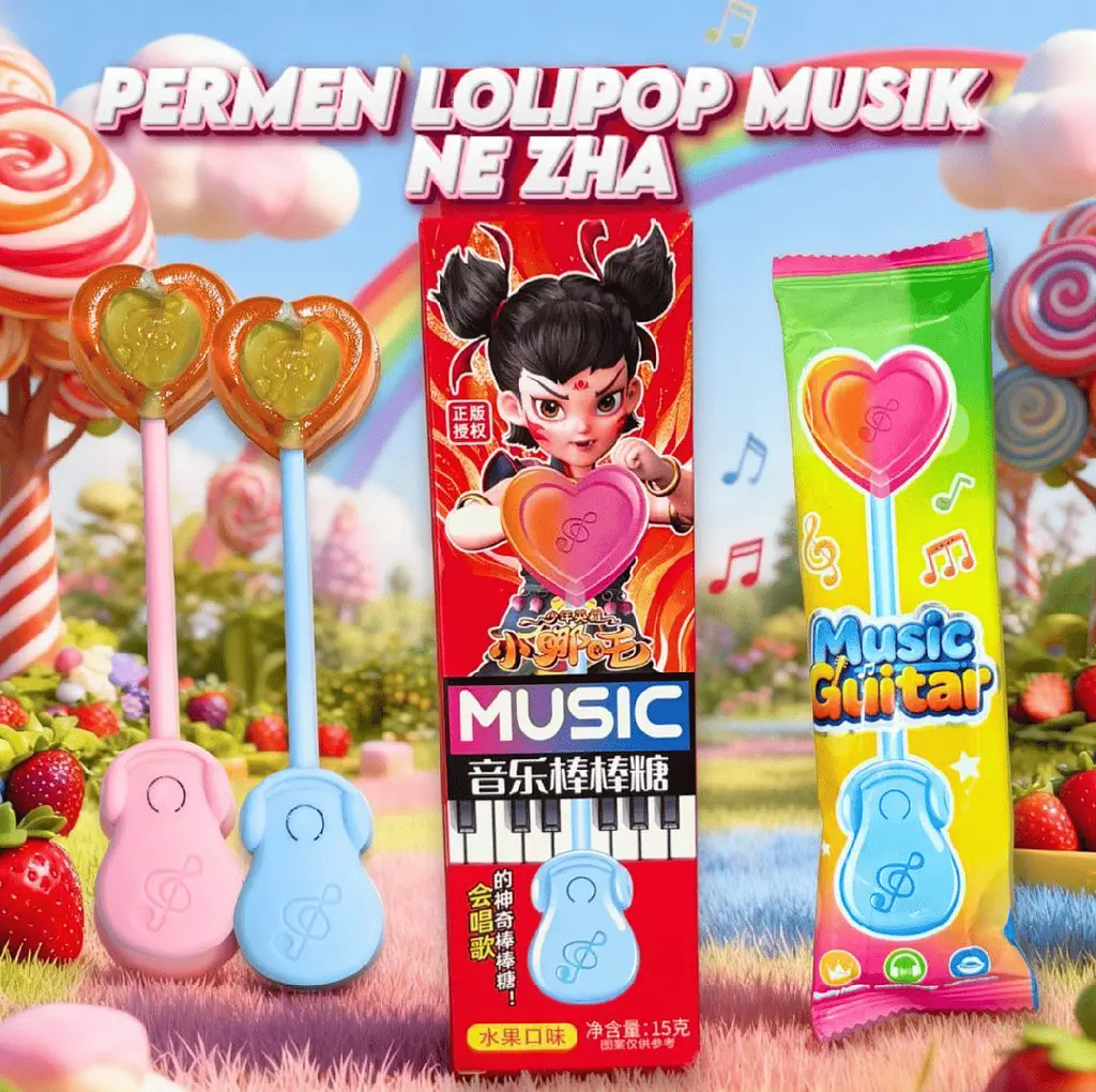 Льодяник на паличці Music Audio Lollipop Сяо Нечжа 15г - фото 3