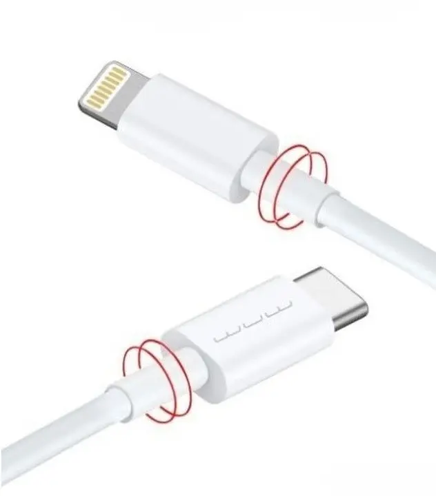 Кабель WUW-X181 Type-C to Lightning PD 20W білий - фото 3