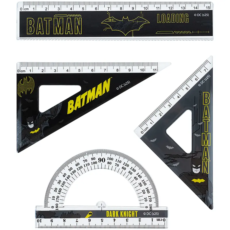 Набір Kite DC Comics лінійка 15 см, 2 косинця, транспортир (DC25-282) - фото 2