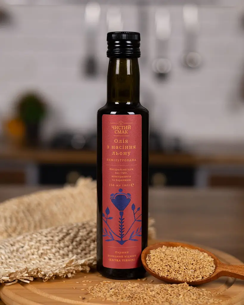 Олія холодного віджиму (Extra Virgin) з насіння льону Чистий Смак 250 мл - фото 3