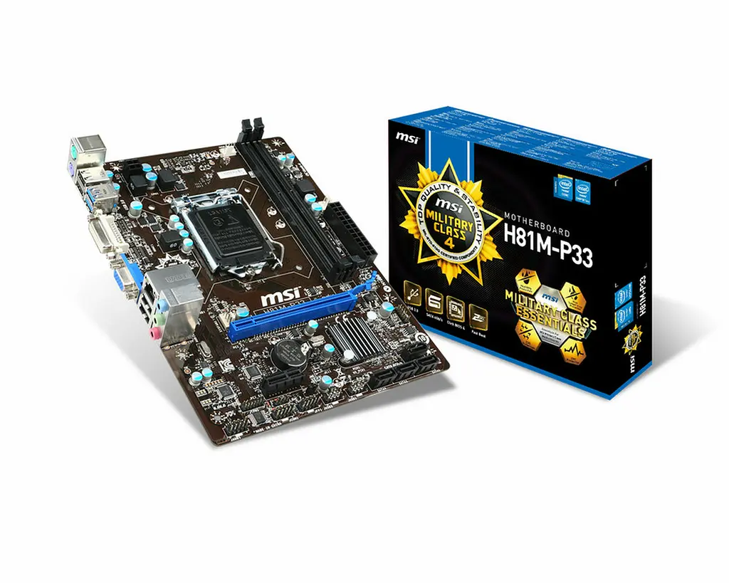 Материнська плата MSI H81M-P33 (H81M-P33) (Socket 1150, Intel H81, Micro-ATX) Б/в - фото 4