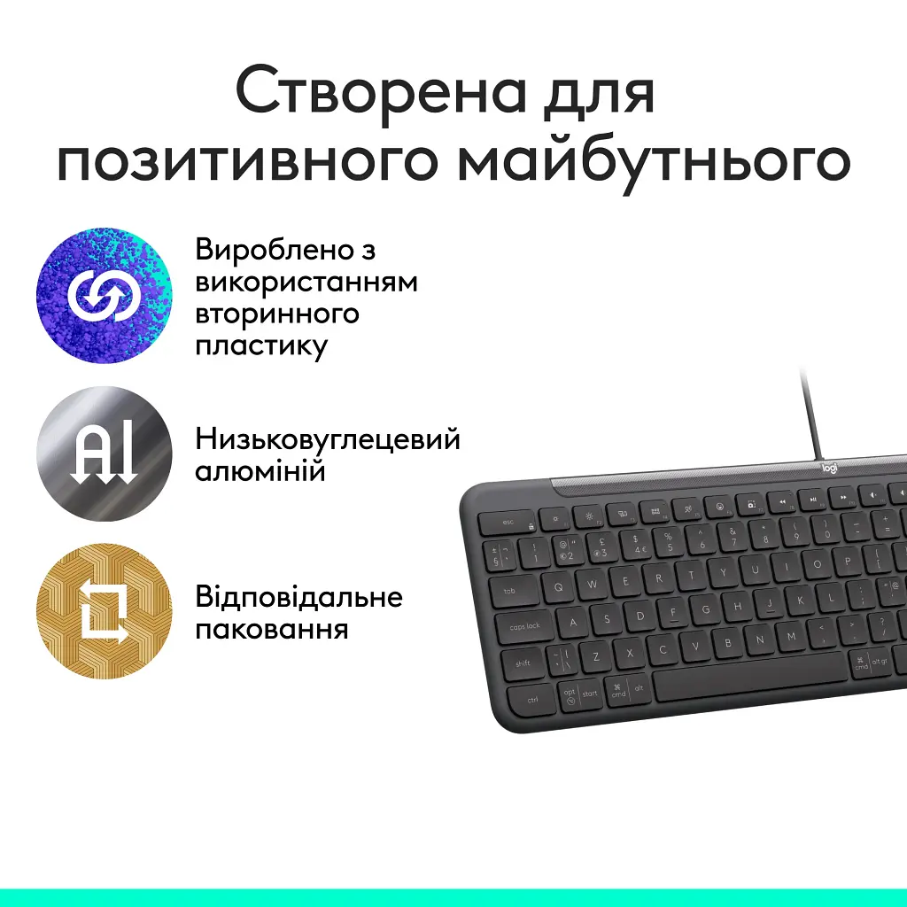 Клавіатура Logitech Signature Slim K620 for Business USB-C UA Graphite (920-013333) - фото 7