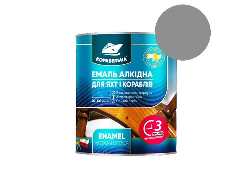 Емаль алкідна ПФ-115 КОРАБЕЛЬНА Сірий 0.25кг