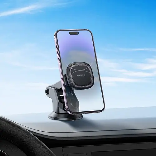 Автотримач Borofone BH97 NT Ice magnetic car holdercenter console чорний - фото 4