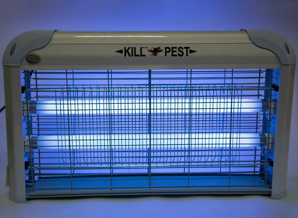 Лампа от мух и комаров "Kill Pest IK-204 2х15W" Бело-голубая, электрическая ловушка для насекомых (NS) - фото 2