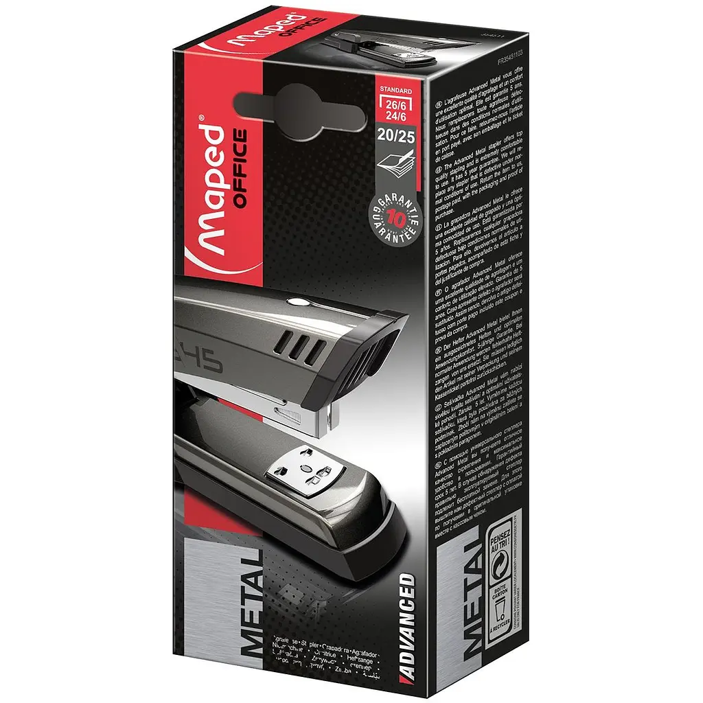 Степлер настільний  Maped Advanced Metal №24/6, 26/6, 25 аркушів темно-сірий (MP.354511) - фото 5
