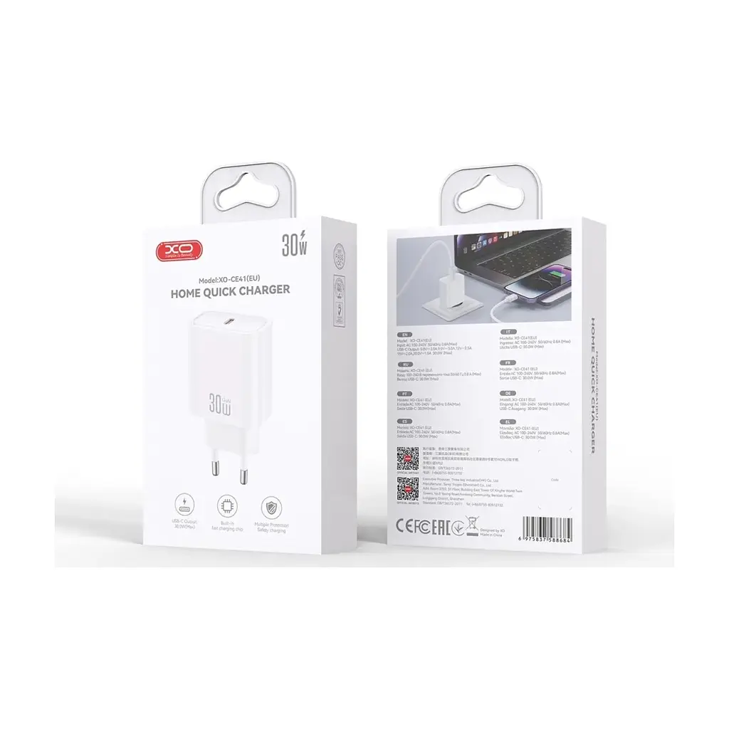 Зарядний пристрій XO USB-C PD30W white (CE41.white) - фото 7