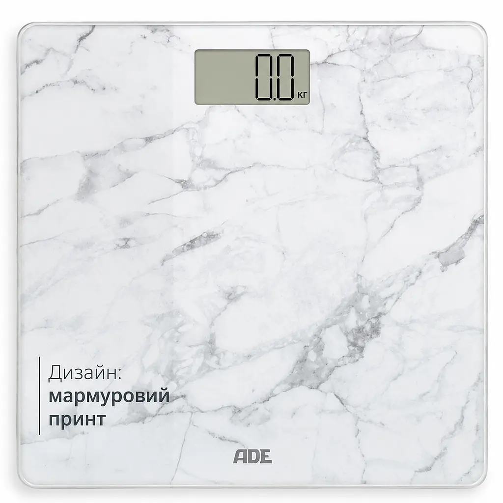 Ваги цифрові підлогові Amina ADE BE2306-5 білий мармур - фото 2