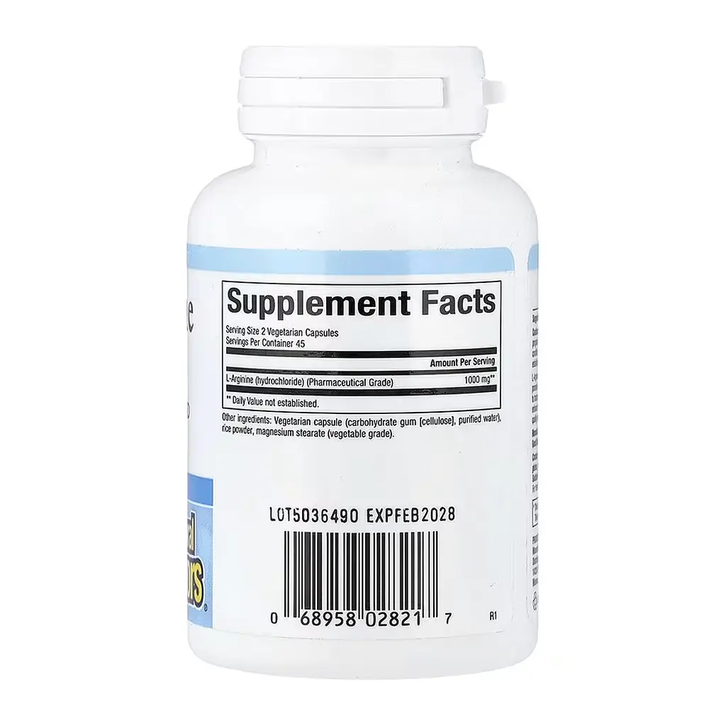 Амінокислота Natural Factors Arginine 500 мг 90 капс - фото 2