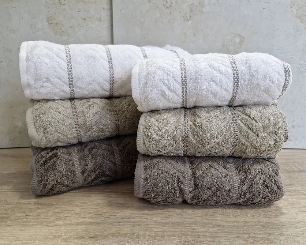 Набір турецьких махрових рушників Cestepe MicroCotton Premium 3 штуки 50x90 + 3 штуки 70х140 Multi 1 щільність 600 г/м2 - фото 5