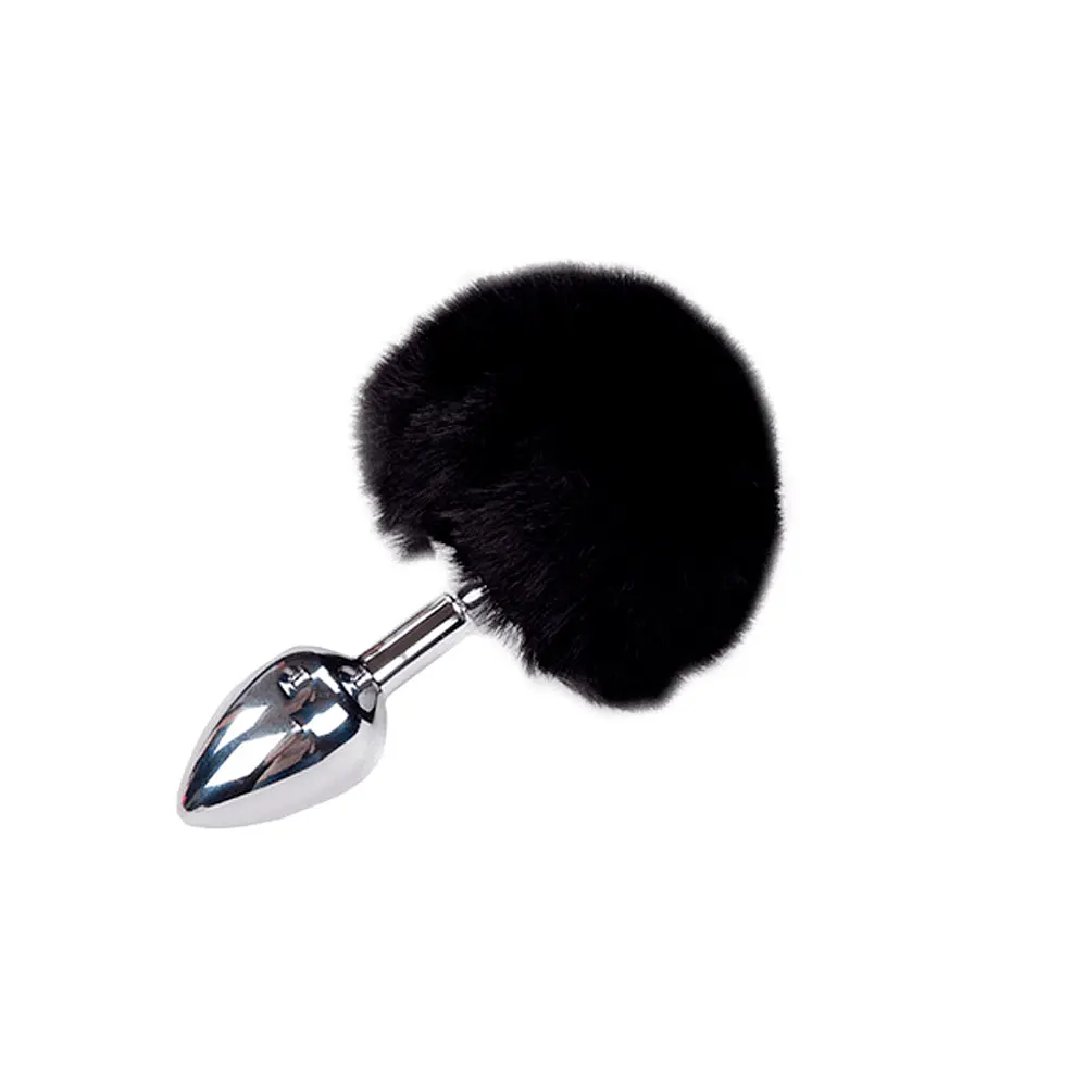 Анальна пробка з пишним хвостом Alive Fluffly Plug L, 9х4.1 см, чорна