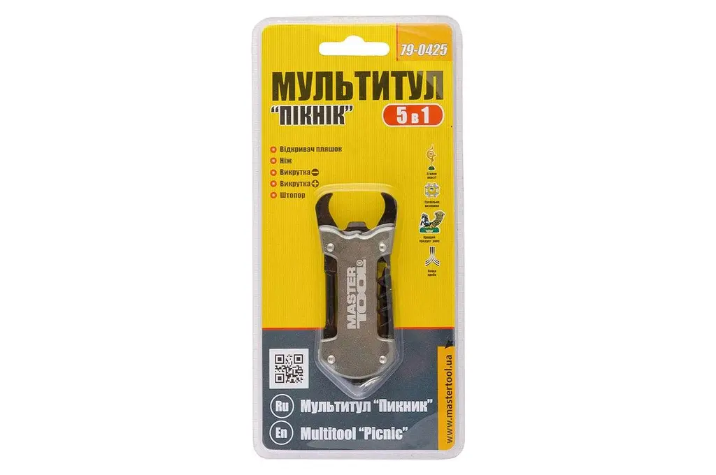 Мультитул туристичний Mastertool 5-в-1 пікнік - фото 2