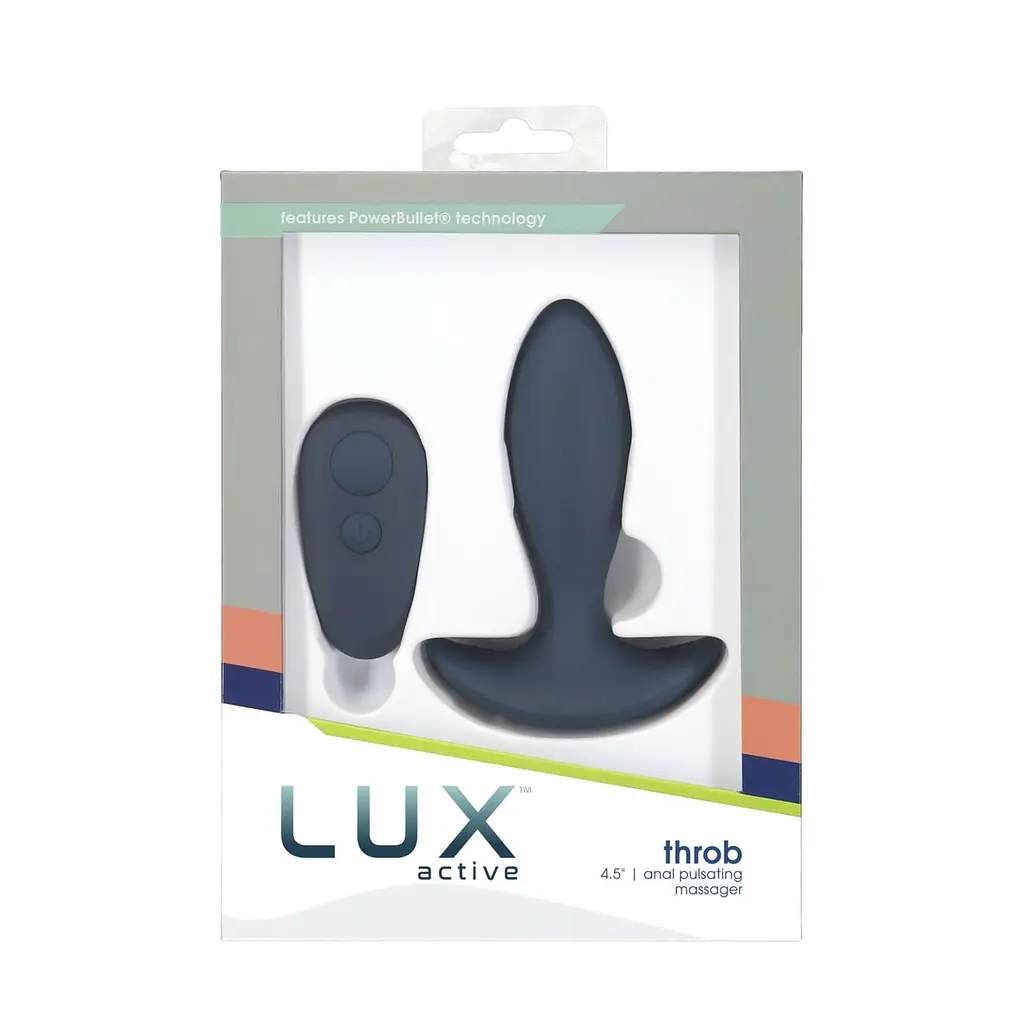 Анальна пробка з пульсацією Lux Active – Throb – 4.5" Anal Pulsating Massager, пульт ДК - фото 8