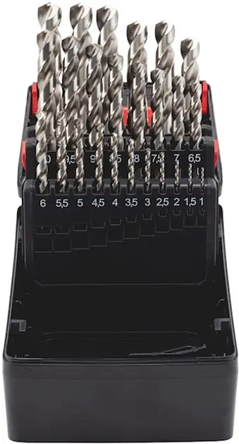 Набір свердел спіральних Wurth DIN338-HSCO-OX-(D1-13)-0.5 ZEBRA 25 шт. (арт. 0626000025) - фото 2