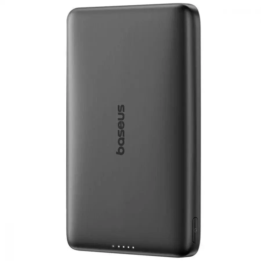 Зовнішній акумулятор Baseus PicoGo AM41 Ultra-Slim Qi2 Magnetic Power Bank 10000 mAh 27W - бездротове зарядне чорне - фото 2