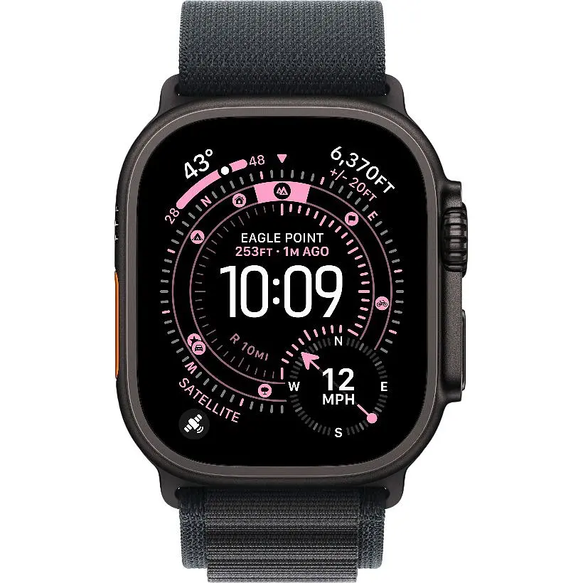 Смарт-годинник Apple Watch Ultra 3 49mm Black Titanium Case with Black Alpine Loop Medium (MF0V4) [145330] - фото 2