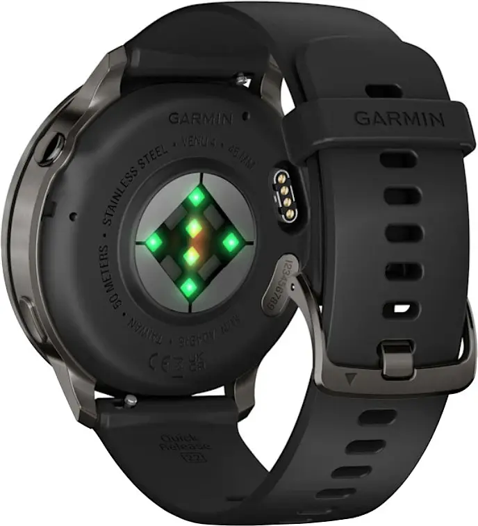 Смарт-годинник Garmin Venu 4 45 mm Slate with Black Silicone Band (010-03014-00) - фото 2