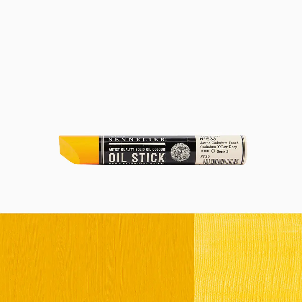 Фарба олійна у формі пастелі Sennelier Oil Stick, 38 мл, S3, Кадмій жовтий глибокий (Cadmium yellow deep) - фото 2