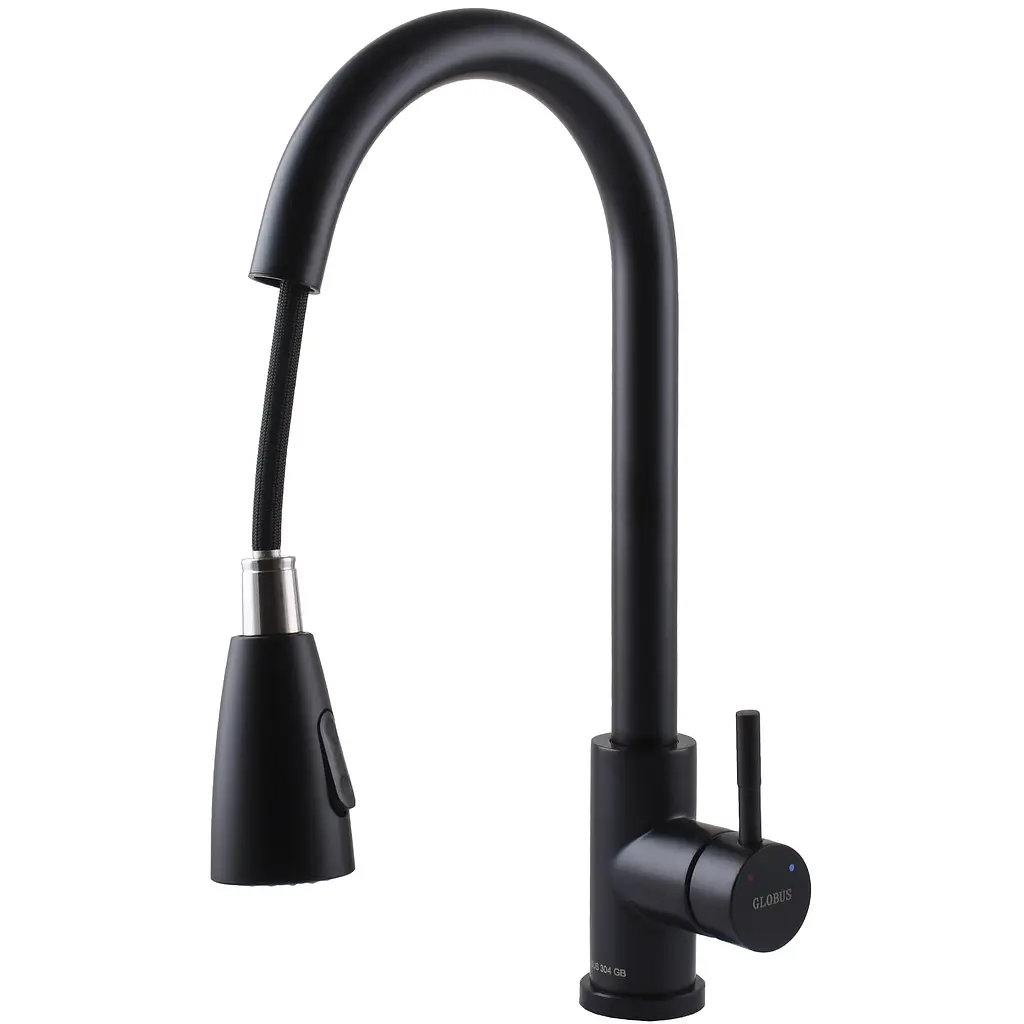 Змішувач для кухні Globus Lux Alpen SBT1-2031-BB Чорний матовий - фото 5