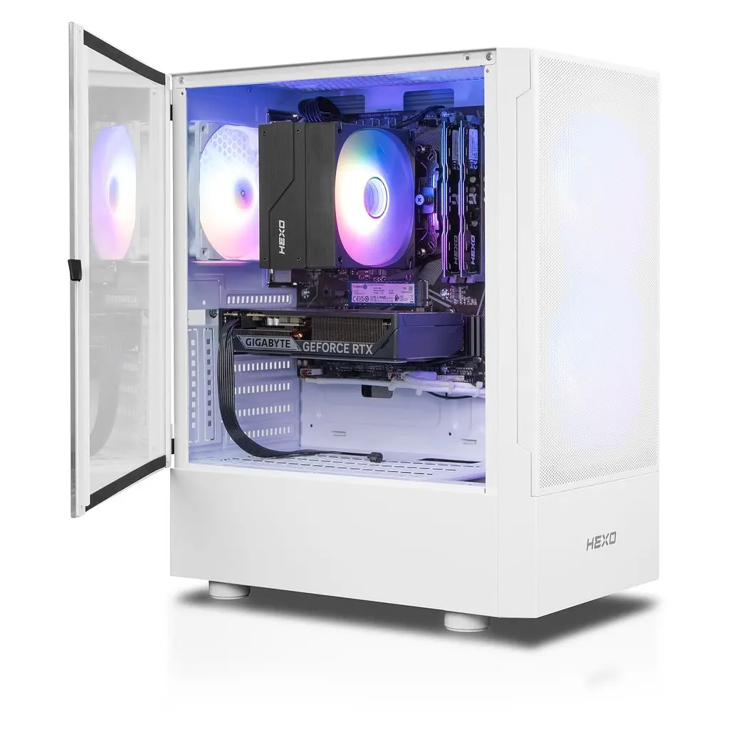 Комп'ютер HEXO Gaming Mainstream Pro (HGMP-5600N5060-32S1TWHSH) White / AMD Ryzen 5 5600 (3.5-4.4), 6 ядер / NVIDIA GeForce RTX 5060 / 32 ГБ (DDR4) / 1024 ГБ (SSD) - фото 3