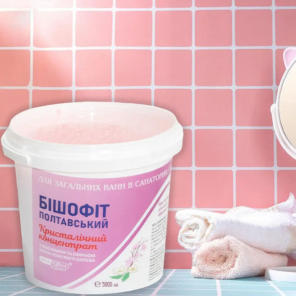 Концентрат для ванн Bishofit Полтавський 5000 мл, з жасмином та ефірною олією рожевого дерева, у відрі - фото 6