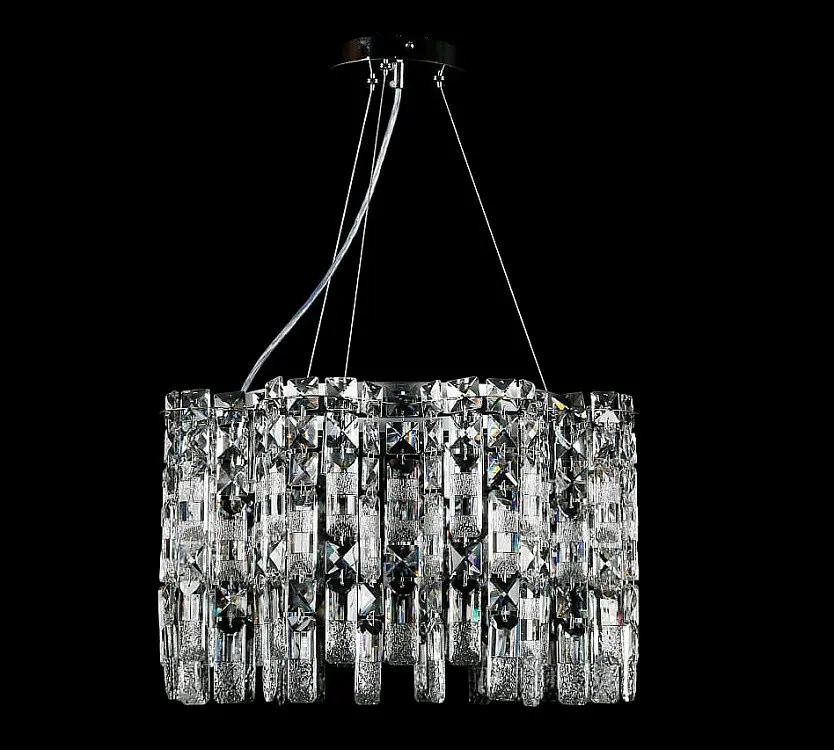 Кришталева люстра Splendid Ray LGH90358/8 (CR) підвісна люстра з регульованою висотою та прозорими кришталевими елементами - фото 2