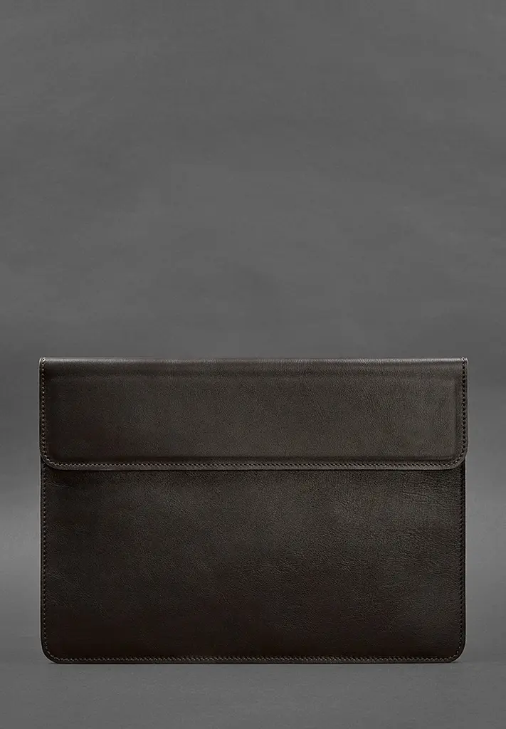 Шкіряний чохол-конверт BlankNote на магнітах для MacBook 14 Темно-коричневий - фото 2