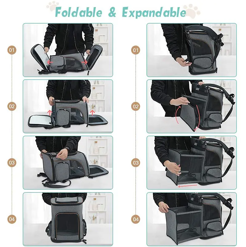 Рюкзак для домашніх тварин, що розширюється Voyager Pet VB16007T - фото 6