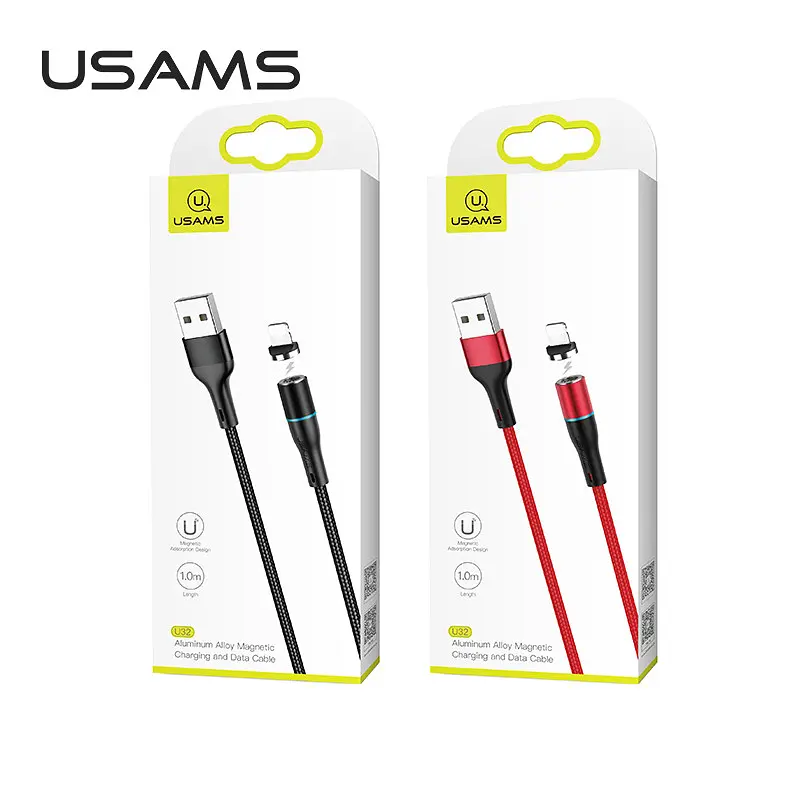 Кабель Usams Lightning Aluminum Alloy Магнітний US-SJ352 U32 1 м 2.4A - фото 3