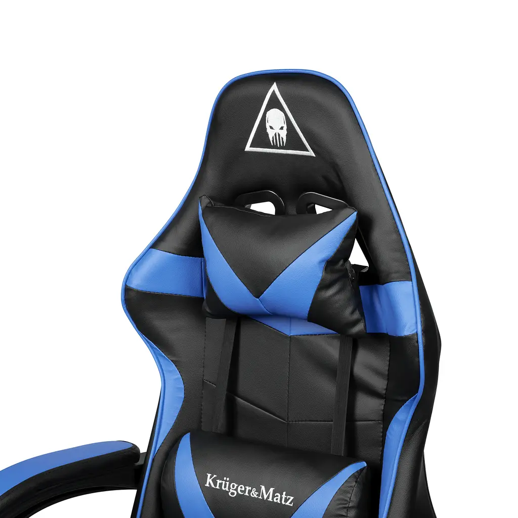 Кресло геймерское Kruger & Matz GX-150 с подставкой для ног Black/Blue - фото 3