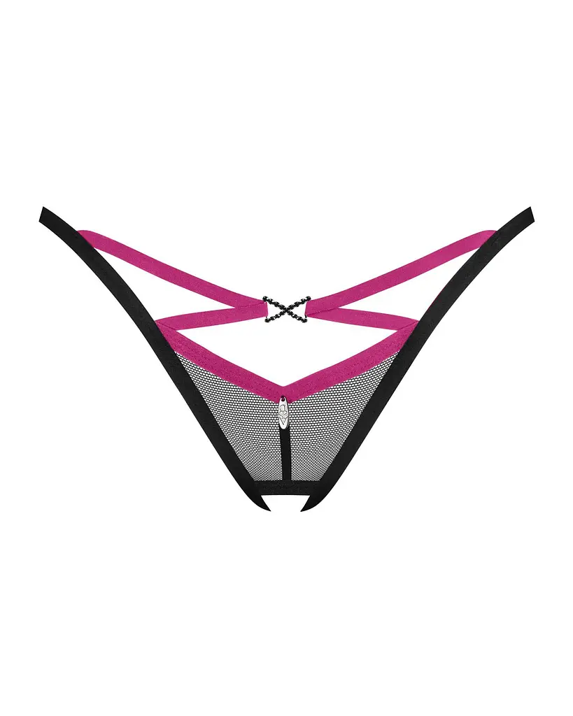 Трусики-стрінги Obsessive Novenes crotchless thong, XS/S - фото 3