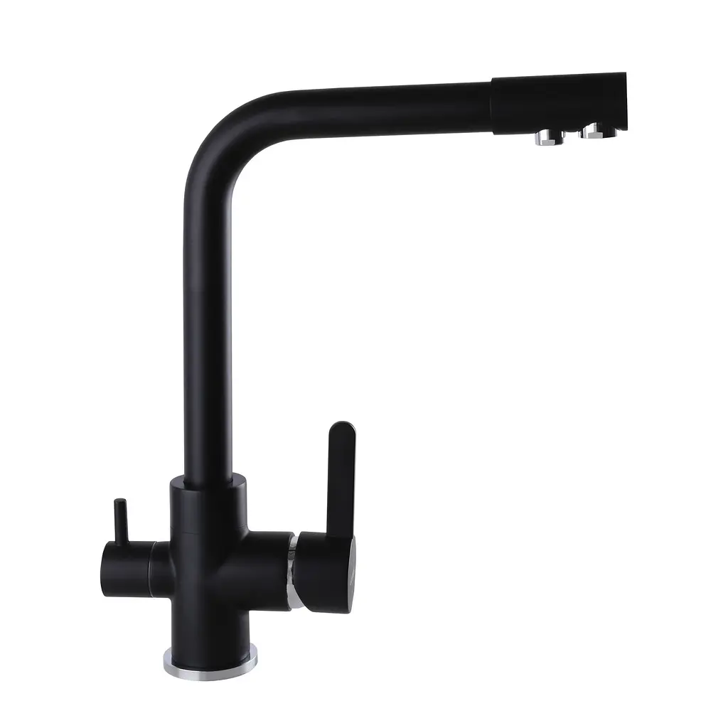 Змішувач для кухні під осмос Globus Lux GLLR-0444-10-BB Чорний матовий - фото 4