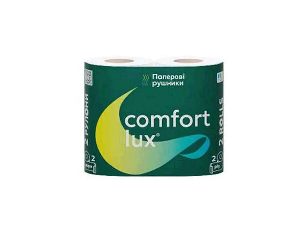 Рушник паперовий СOMFORT LUX 2рул 2рул Premium Білий