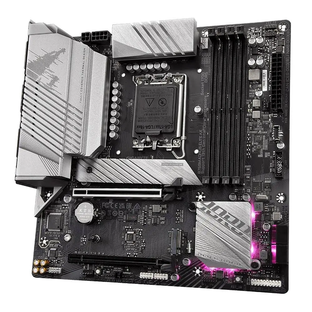 Материнська плата Gigabyte B760M AORUS ELITE AX (B760M AORUS ELITE AX) (Socket 1700, Intel B760, Micro-ATX) Б/в - фото 3