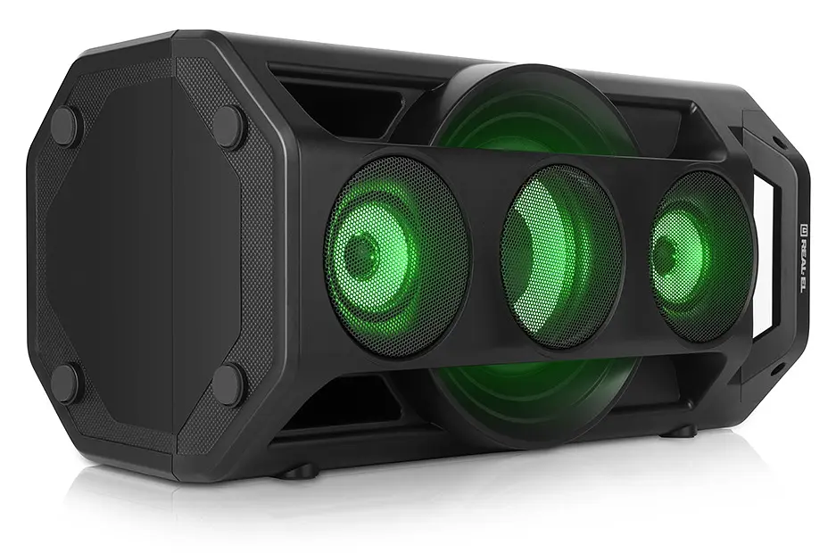 Колонка портативна 2.0 Real-El X-777 Black, 2 x 32.5 Вт, пластиковий корпус, Bluetooth, MicroSD/USB - фото 2