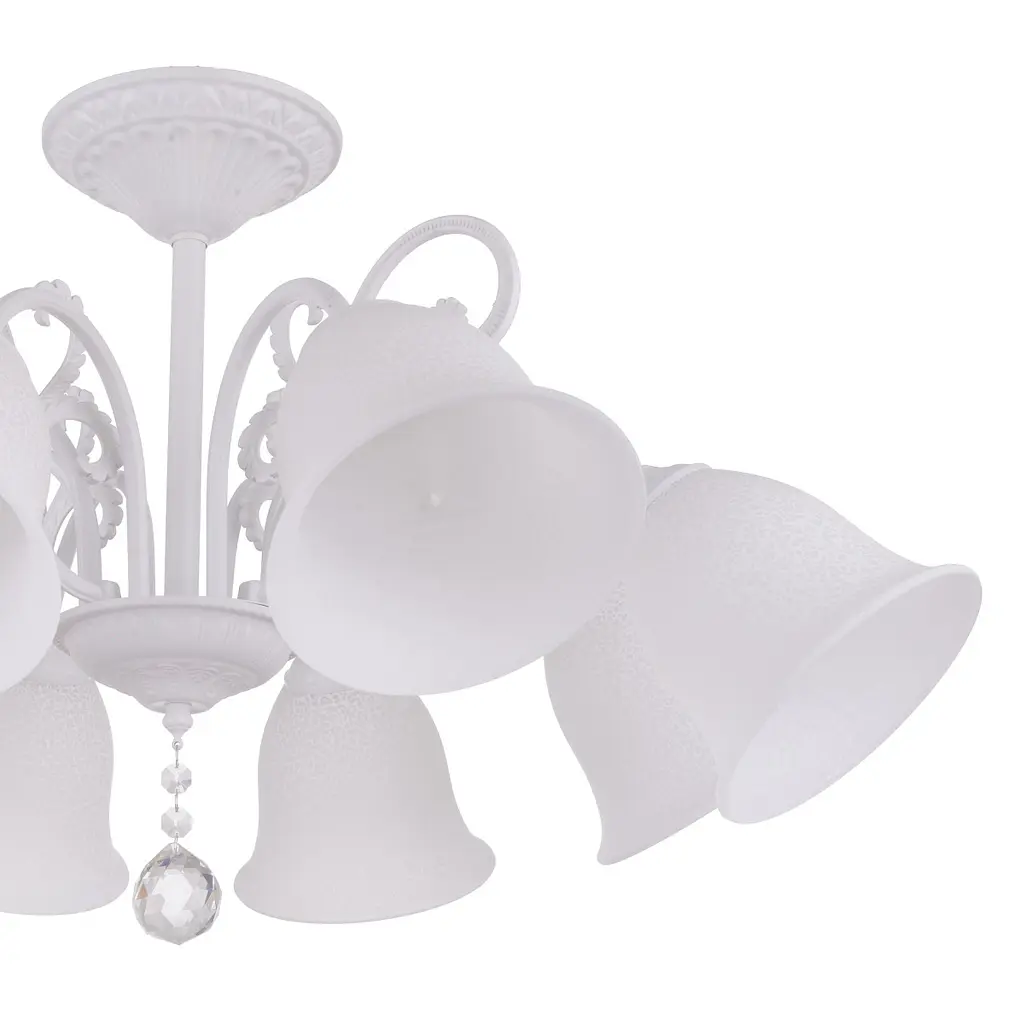 Люстра потолочная Brille в спальню E27 60W WH (LK-686C/8) - фото 7