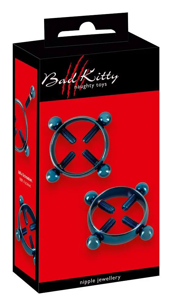 Затискачі на соски Bad Kitty Nipple Jewellery синій - фото 6