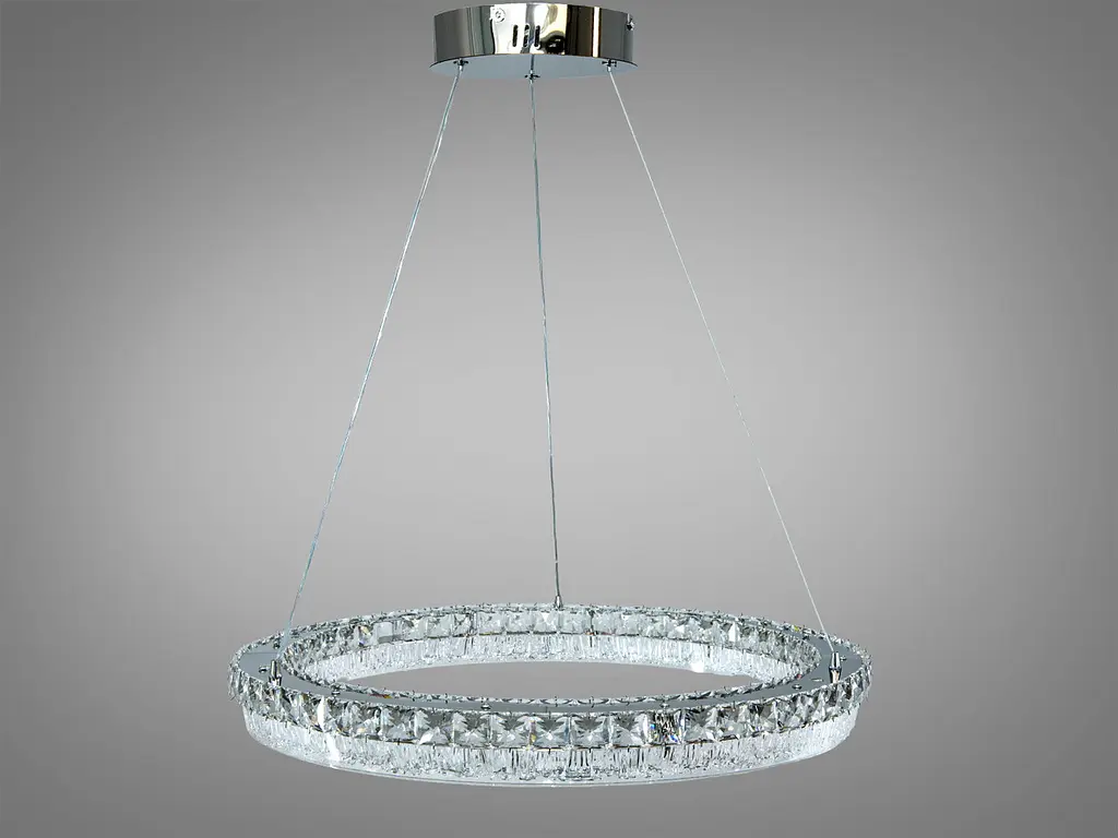 Підвісна LED-люстра Diasha MD6027/600HR для спальні, кухні та вітальні, 95 W, 61 см, 10-18 m2 - фото 4