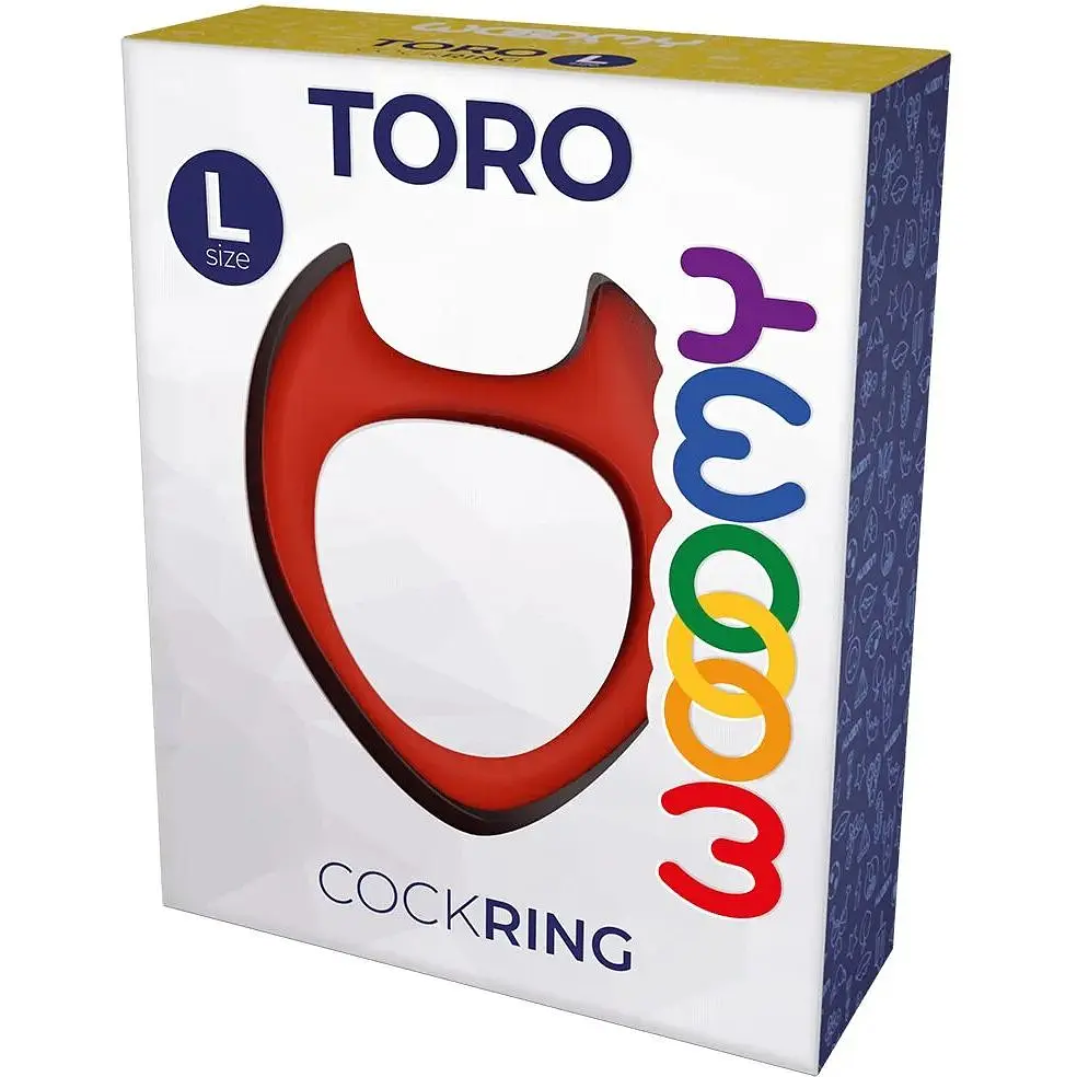Ерекційне кільце Wooomy Toro L Red - фото 3